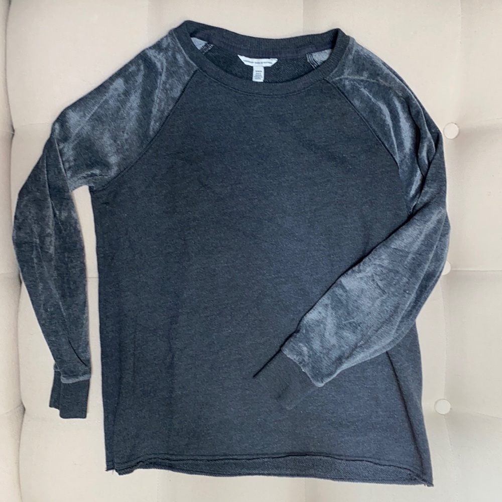 charcoal grey sweatshirt